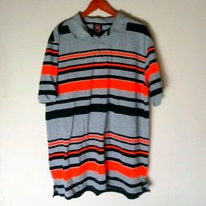 Blac Lacquer XL Polo Orange Black Gray Men's Shirt